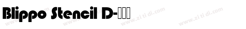 Blippo Stencil D字体转换